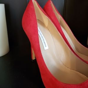 DVF Red Suede Pump
